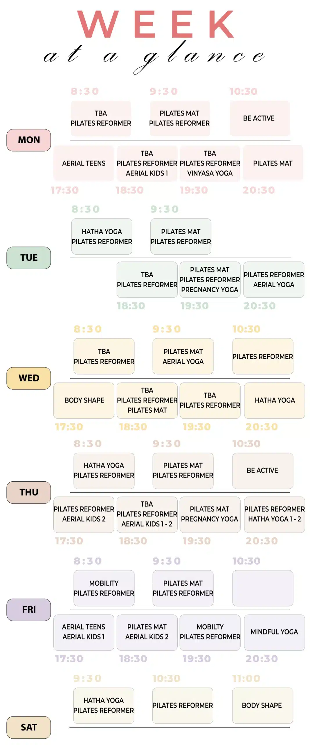 Πρόγραμμα Μαθημάτων Nadi Center Άλιμος
